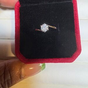 2ct center stone moissanite stamp 925 adjustable